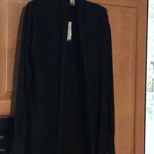 NWT Black Open-Front long Cardigan Sweater